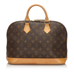 Louis Vuitton B Louis Vuitton Brown Monogram Canvas Canvas Monogram Alma PM France