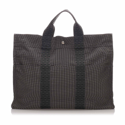 Hermès B Hermes Gray Canvas Fabric Fourre Tout MM France