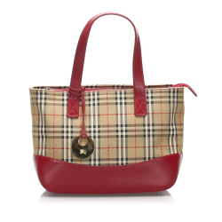 Burberry B Burberry Brown Beige with Multi Canvas Fabric Haymarket Check Tote Bag United Kingdom