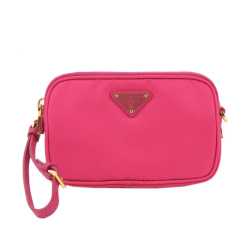 Prada B Prada Pink Nylon Fabric Tessuto Crossbody Bag Italy