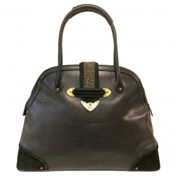 Christian Dior Dior Jeanne Handbag in black leather and suede