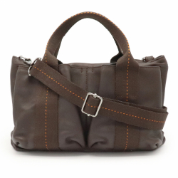 Hermès HERMES Caravan Horizontal PM Handbag 2WAY Shoulder Bag Voderma Leather Chocolate