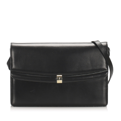 Salvatore Ferragamo B Ferragamo Black Calf Leather Crossbody Bag Italy