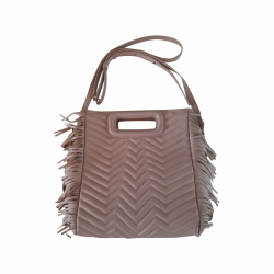 Maje Padded leather M fringes