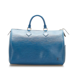 Louis Vuitton B Louis Vuitton Blue Epi Leather Leather Epi Speedy 35 France