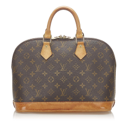 Louis Vuitton B Louis Vuitton Brown Dark Brown Monogram Canvas Canvas Monogram Alma PM France