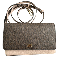 Michael Kors Logo and Leather Convertible Crossbody Bag