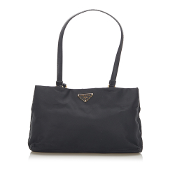 Prada B Prada Black Nylon Fabric Tessuto Tote Bag Italy