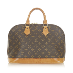 Louis Vuitton B Louis Vuitton Brown Dark Brown Monogram Canvas Canvas Monogram Alma PM France