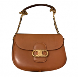 Celine Triumph link in tan calf leather