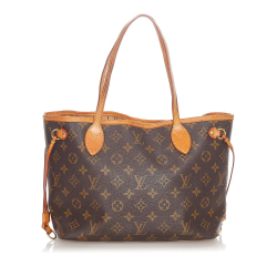 Louis Vuitton B Louis Vuitton Brown Monogram Canvas Canvas Monogram Neverfull PM France