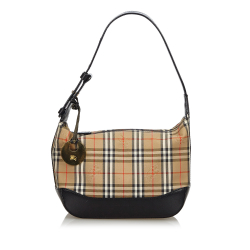 Burberry B Burberry Brown Beige with Multi Canvas Fabric Haymarket Check Shoulder Bag UNITED KINGDOM