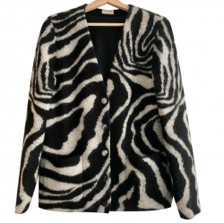 Saint Laurent Heidi Slimane x Saint Laurent Zebra-Strickjacke