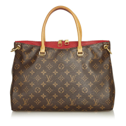 Louis Vuitton B Louis Vuitton Brown with Pink Monogram Canvas Canvas Monogram Pallas MM Satchel Spain