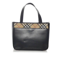 Burberry B Burberry Black with Multi Calf Leather Nova Check Handbag United Kingdom