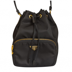 Prada Duet Bucket Bag (Black)