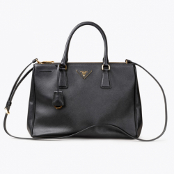 Prada Medium Saffiano Lux Double-Zip Galleria Tote