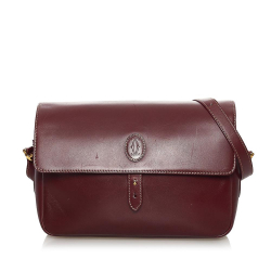 Cartier B Cartier Red Bordeaux Calf Leather Must de Cartier Crossbody Bag France