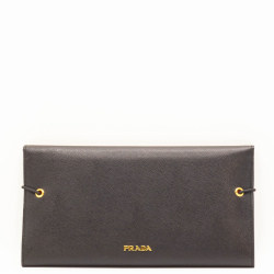 Prada Black Leather Document Holder