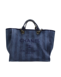 Chanel Deauville Tote Bag in Blue Cotton Denim