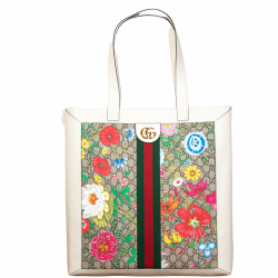 Gucci Ophidia GG Flora Shopper White Large