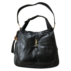 Gucci New Jackie Black Leather Hobo Bag