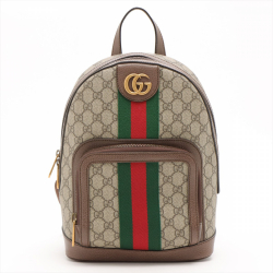 Gucci Ophidia GG Supreme Small Backpack Beige Red/Green Web