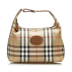 Burberry B Burberry Brown Beige Canvas Fabric House Check Handbag United Kingdom