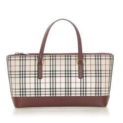 Burberry B Burberry Brown Beige with Multi Canvas Fabric House Check Handbag United Kingdom