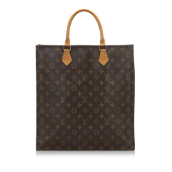 Louis Vuitton B Louis Vuitton Brown Light Brown Monogram Canvas Canvas Monogram Sac Plat France