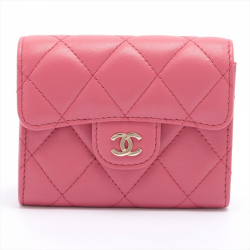 Chanel Mini Clutch With Chain in Pink Matelasse Lambskin and Gold