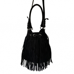 Minelli Fringed bucket bag