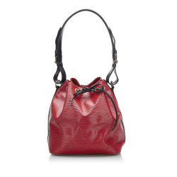 Louis Vuitton B Louis Vuitton Red with Black Epi Leather Leather Epi Petit Bicolor Noe France