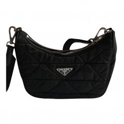 Prada Quilted triangle logo shoulder bag