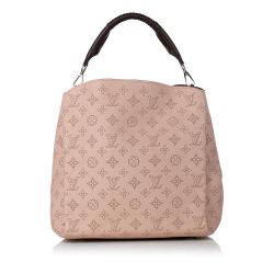 Louis Vuitton B Louis Vuitton Pink with Black Calf Leather Mahina Babylone PM France