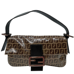 Fendi Brown Vinyl Fendi Baguette