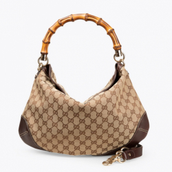 Gucci GG Supreme Bamboo Shoulder Bag