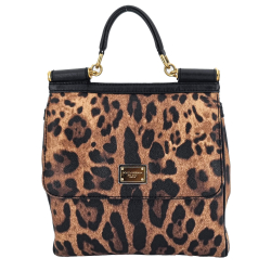 Dolce&Gabbana Dolce e Gabbana Black & Brown Leopard Print Sicily