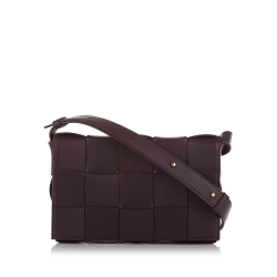 Bottega Veneta AB Bottega Veneta Brown Dark Brown Calf Leather Intrecciato Cassette Italy