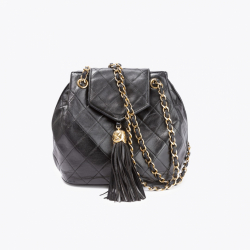 Chanel Quilted Leather Bucket Bag