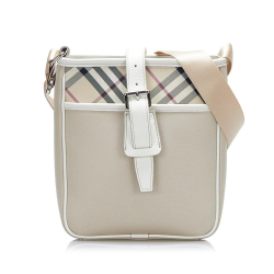 Burberry B Burberry Brown Beige Nylon Fabric Nova Check Crossbody United Kingdom