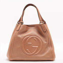 Gucci Soho Medium Leather Metallic Orange Shoulder Bag