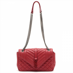 Saint Laurent Envelope Leather Red Chain Shoulder Bag