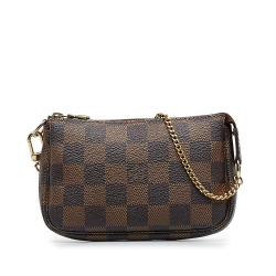 Louis Vuitton B Louis Vuitton Brown Damier Canvas Canvas Damier Ebene Mini Pochette Accessoires France