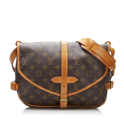 Louis Vuitton B Louis Vuitton Brown Monogram Canvas Canvas Monogram Saumur 30 France