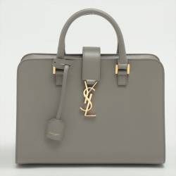 Saint Laurent Paris Baby Cabas Leather 2-way Grey Large