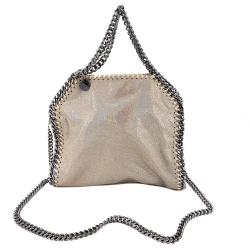 Stella McCartney Falabella Mini Vegan Fabric Perled Glitter Bag