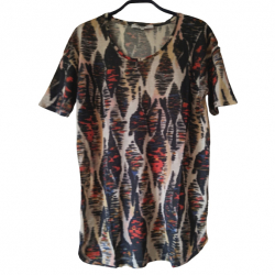 Gerard Darel Printed T-shirt 100% silk M new
