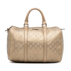 Gucci B Gucci Gold PVC Plastic GG Imprime Joy Boston Italy