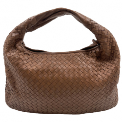 Bottega Veneta Brown Leather Medium Veneta